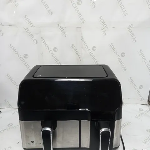 BOXED COOK'S ESSENTIALS 7.7L DUAL AIR FRYER IN BLACK