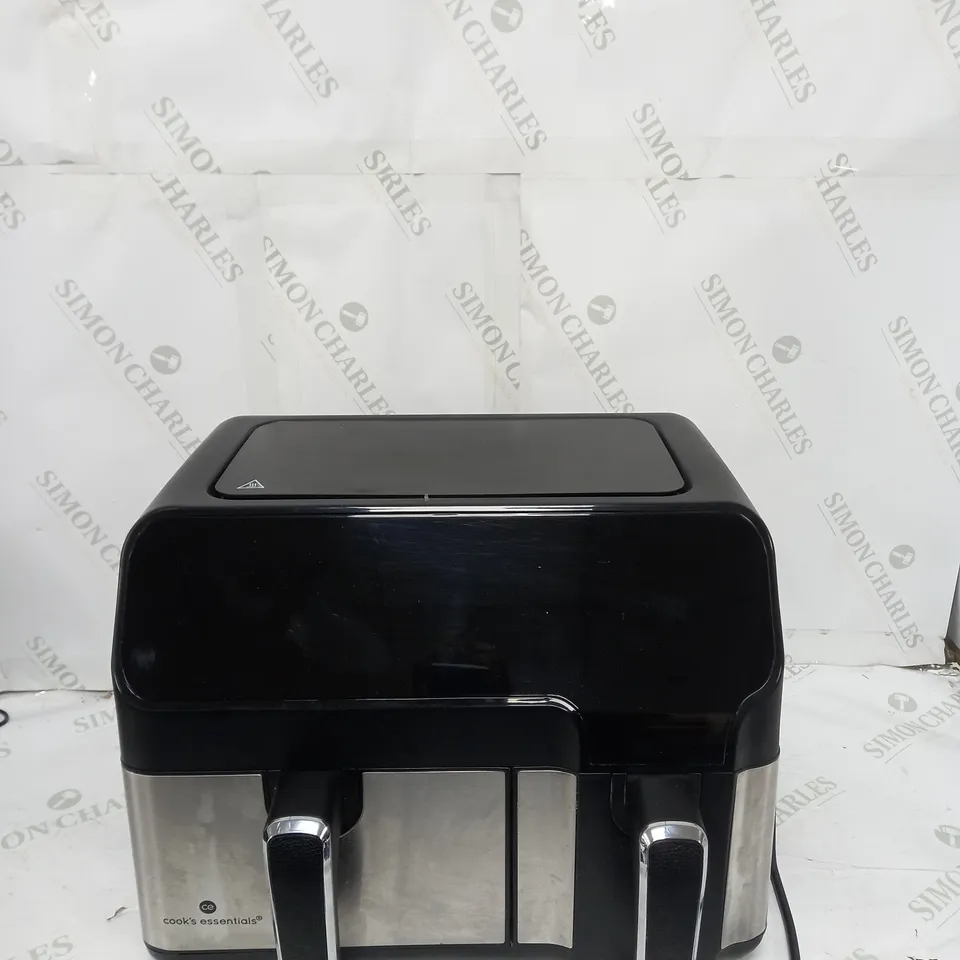 BOXED COOK'S ESSENTIALS 7.7L DUAL AIR FRYER IN BLACK