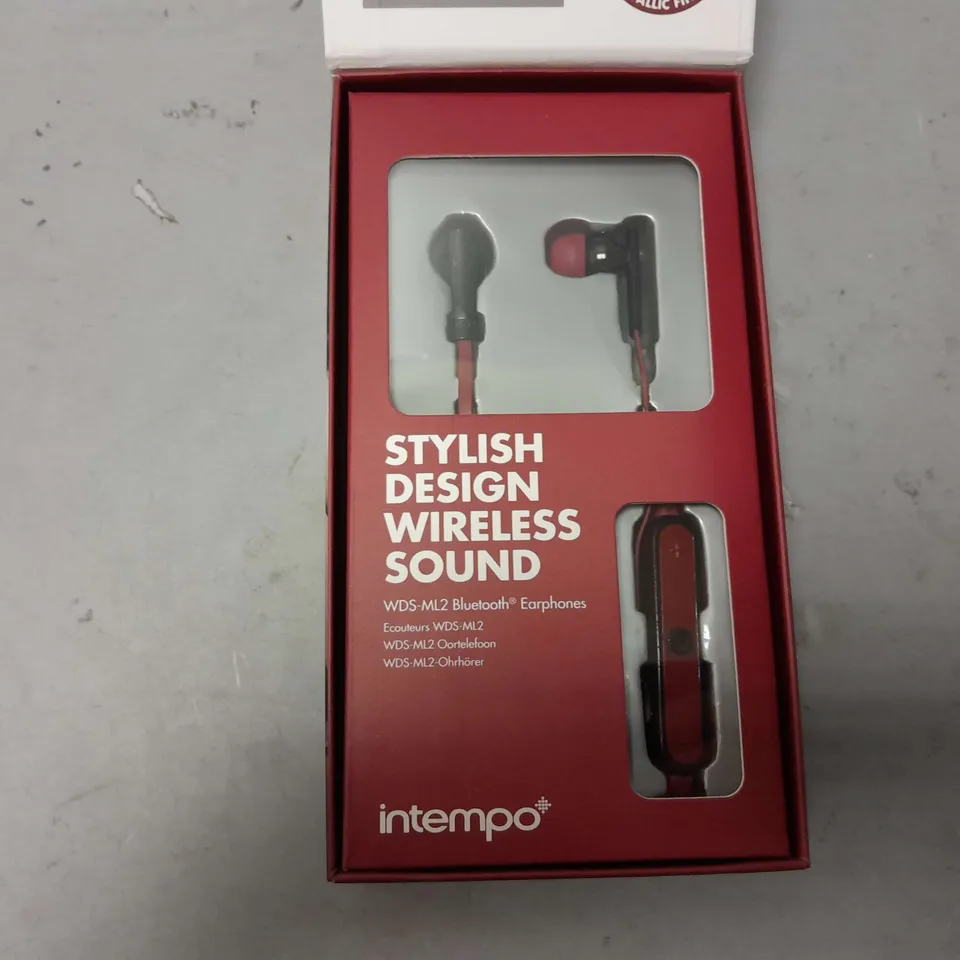BOXED INTEMPO WDS-ML2 BLUETOOTH EARPHONES (RED)