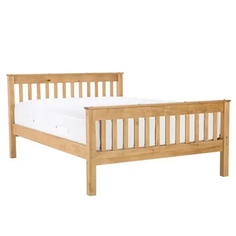 BOXED 4' SOMERSET SMALL DOUBLE BED FRAME - NATURAL (2 BOXES)