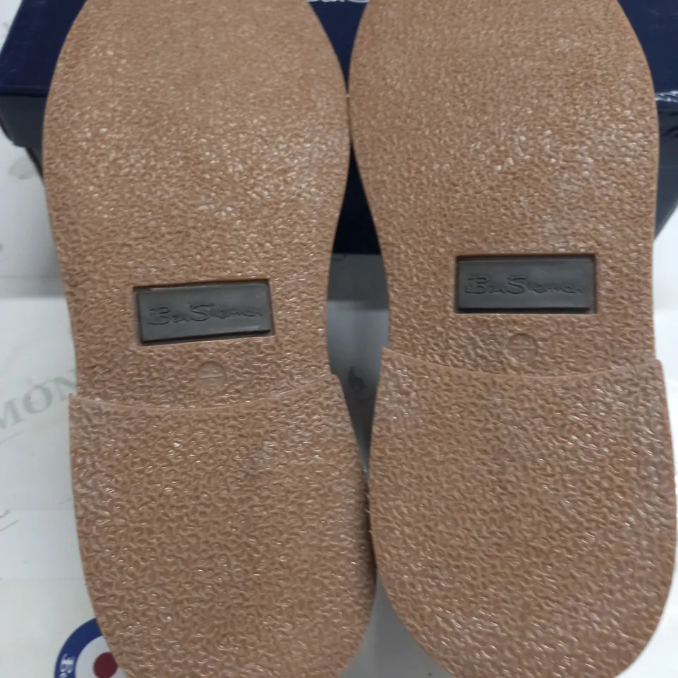 BOXED PAIR OF BEN SHERMAN HEMMINGS SUEDE SHOES IN SAND - UK 9 