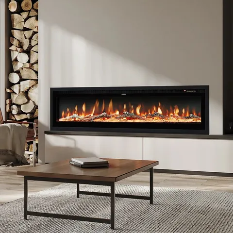 BOXED KETILFRITH ELECTRIC FIREPLACE WITH REMOTE (1 BOX)
