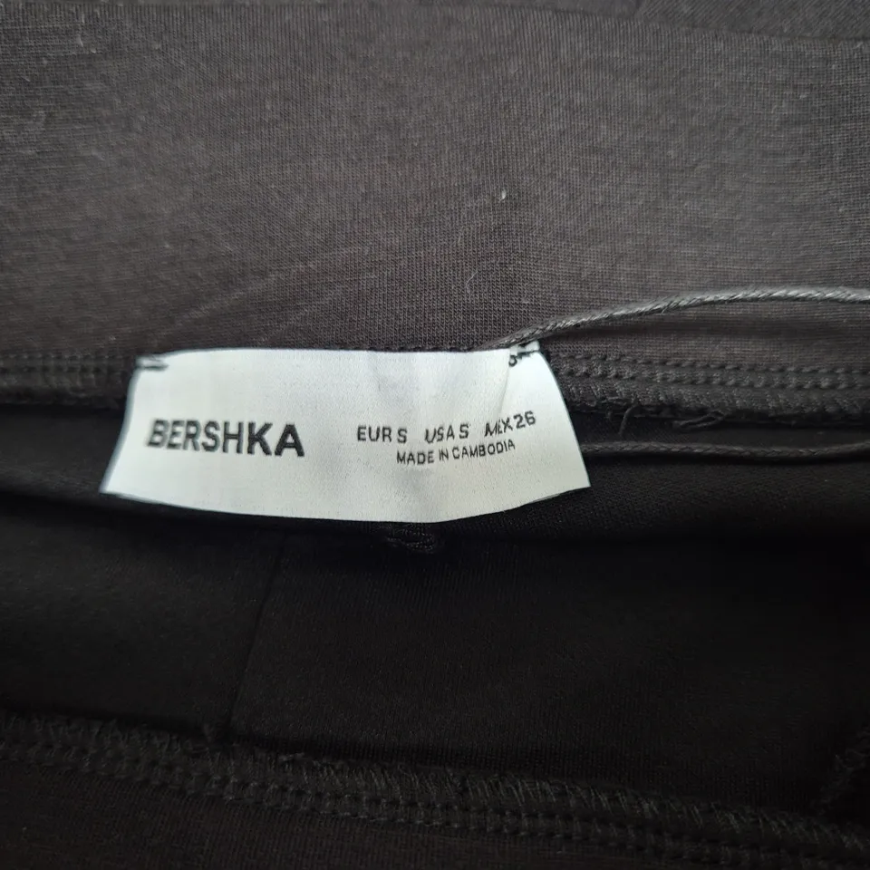 BERSHKA BLACK WIDE-LEG TROUSERS – WOMEN'S, EU S (US 5)
