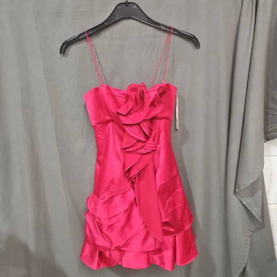 KAREN MILLEN PINK SATIN DRESS, UK 6 (US 2, EU 34)