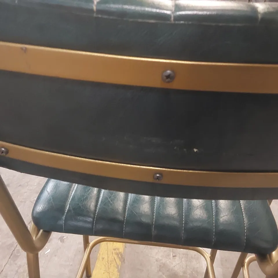 SET OF 2x DINER LEATHER BAR STOOLS