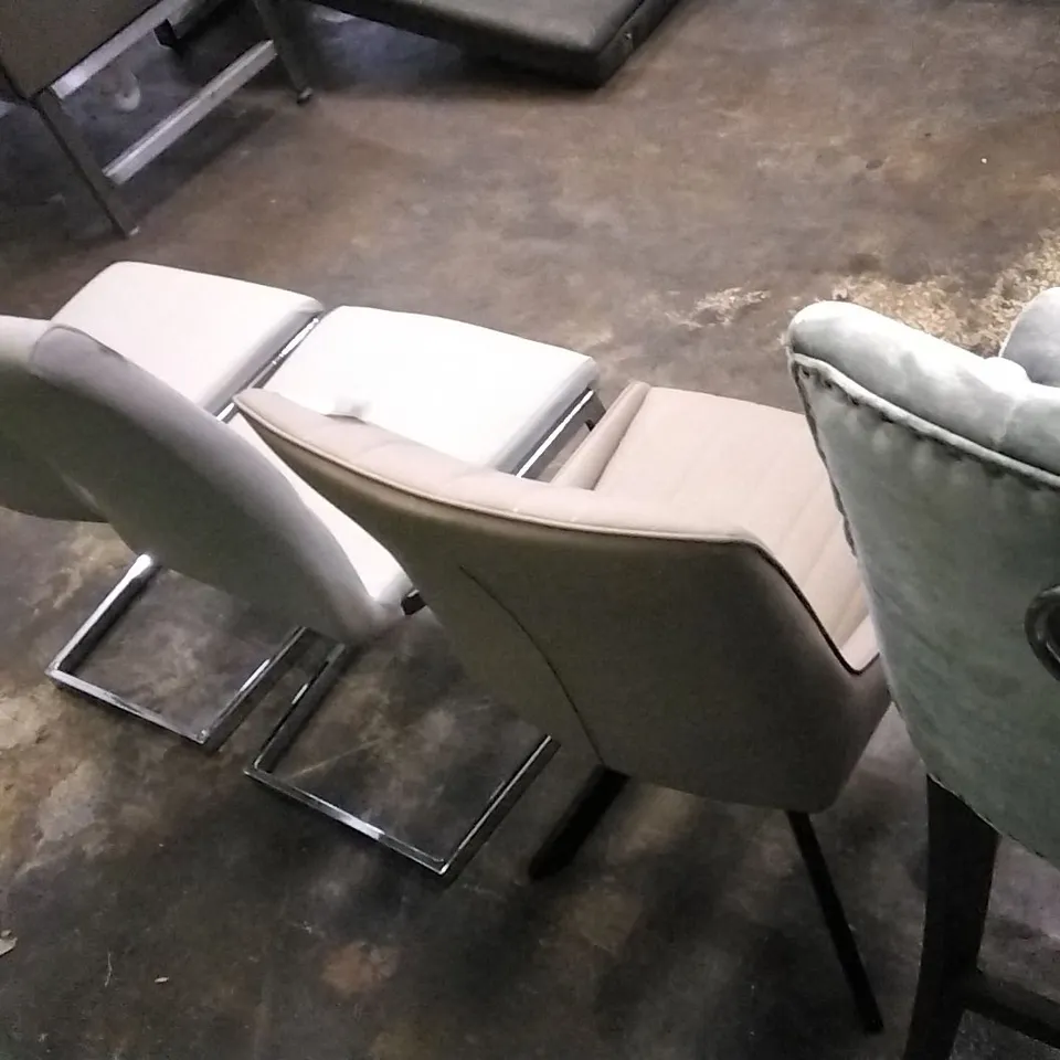 DESIGNER SET OF 4 ASSORTED DINING CHAIRS