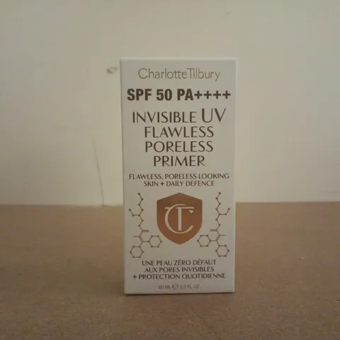CHARLOTTE TILBURY SPF 50 PA++++ INVISIBLE UV FLAWLESS PORELESS PRIMER (60ML)