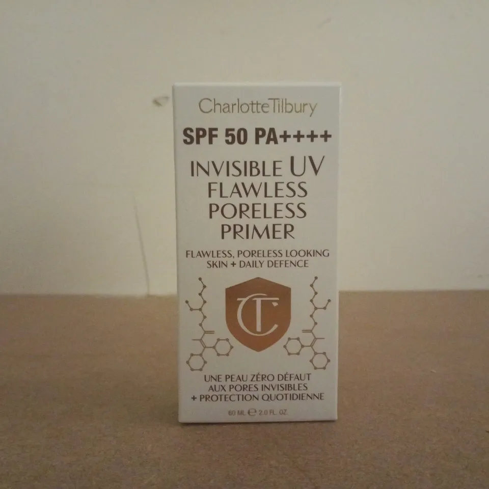 CHARLOTTE TILBURY SPF 50 PA++++ INVISIBLE UV FLAWLESS PORELESS PRIMER (60ML)