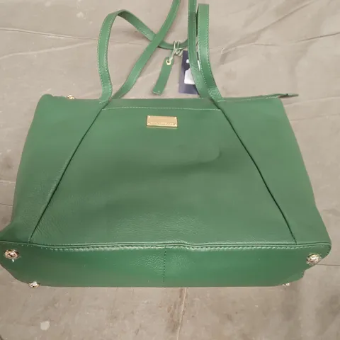 PAUL COSTELLOE GREEN LEATHER HANDBAG