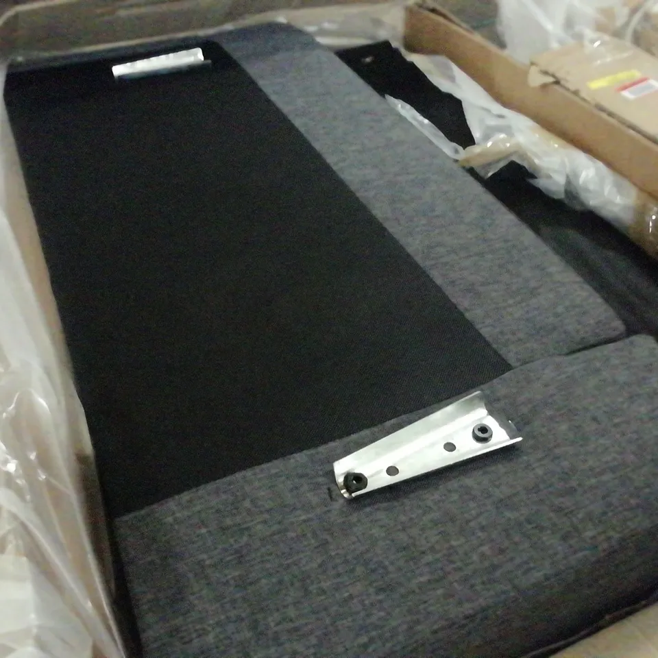 BOXED GREY FABRIC CORNER SECTION WITH STORAGE