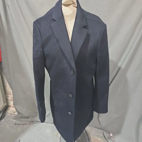 REISS GABLE LONG SLEEVE WOOL BLEND NAVY BLAZER - XS