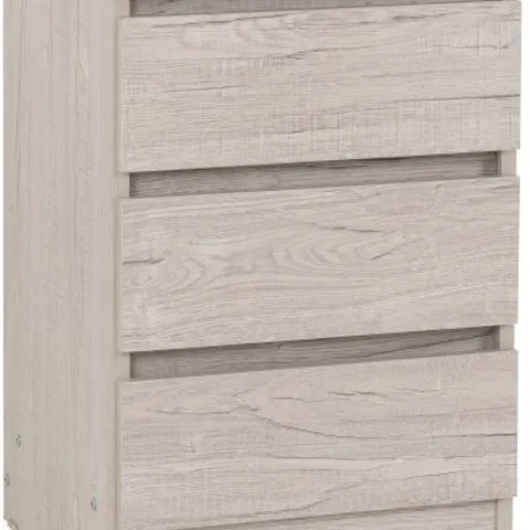 BOXED MALVERN URBAN SNOW 3 DRAWER BEDSIDE (1 BOX)