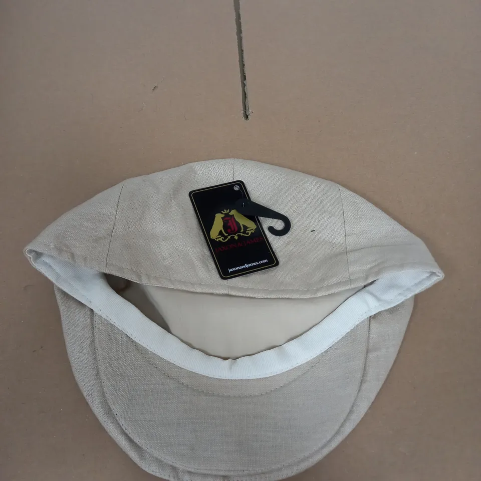JAXON&JAMES FLAT CAP IN BEIGE SIZE L