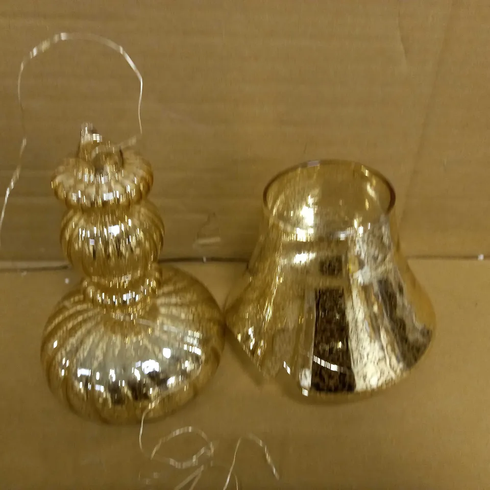 HOME REFLECTIONS PRE-LIT LED MERCURY GLASS LAMP GOLD - DAMAGED