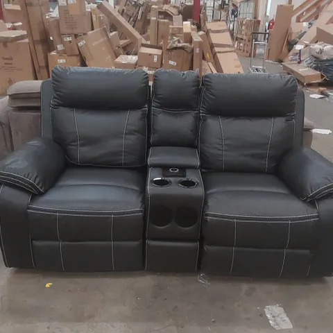 VINSON ELECTRIC RECLINER 2 SEATER SOFA AIR LEATHER WITH SPEAKERS & USB-C CHARGING