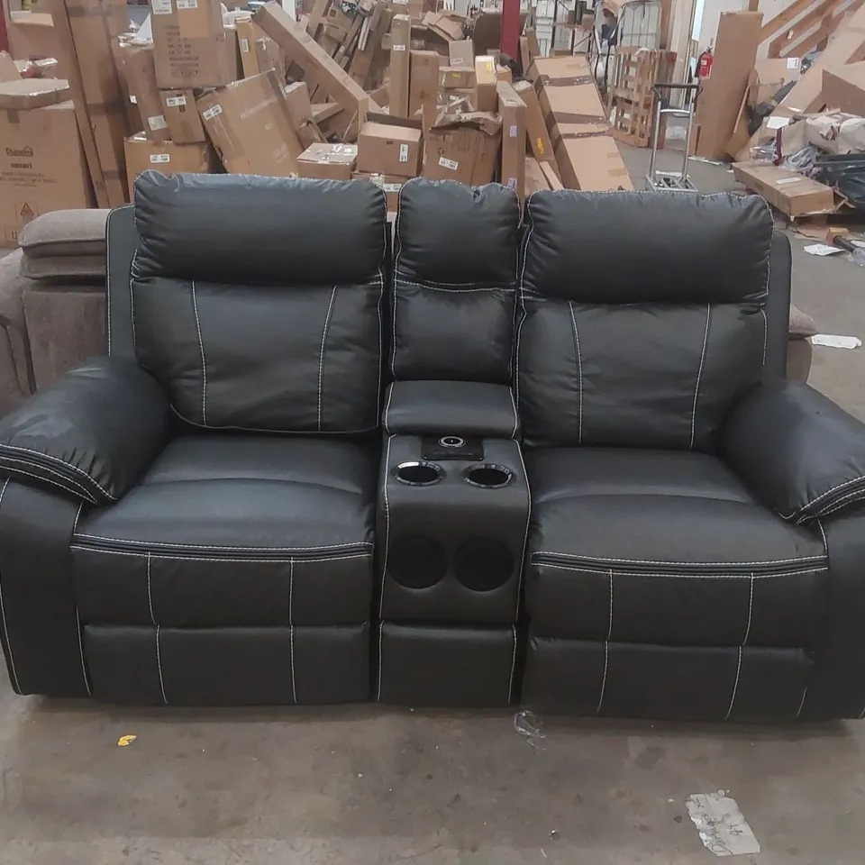 VINSON ELECTRIC RECLINER 2 SEATER SOFA AIR LEATHER WITH SPEAKERS & USB-C CHARGING