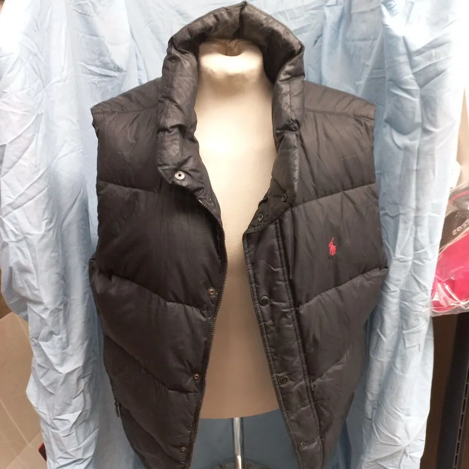 POLO BY RALPH LAUREN MEN'S QUILTED PADDED VEST – BLACK, SIZE M