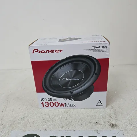 PIONEER TS-A250D4 10" SUBWOOFER – 25 CM – 1300W MAX – BOXED