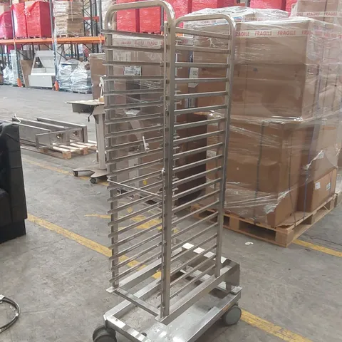 COMMERCIAL-GRADE, HEAVY-DUTY STAINLESS STEEL BAKERY TROLLEY 