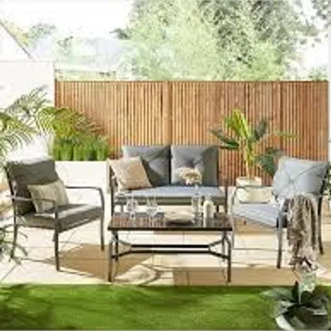 BOXED NICE SOFA SET - GREY (1 BOX)