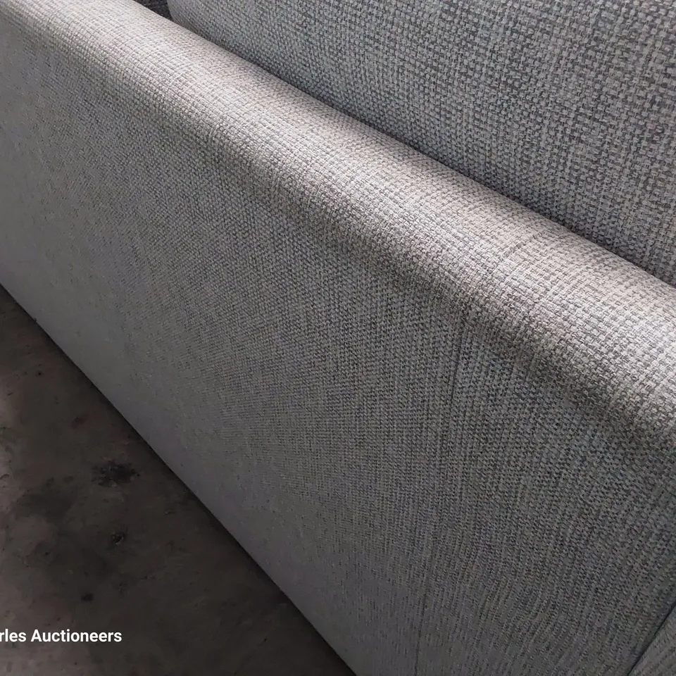 QUALITY BRITISH DESIGNER G PLAN JACKSON THREE SEATER SOFA ROCHE CLOUD FABRIC 