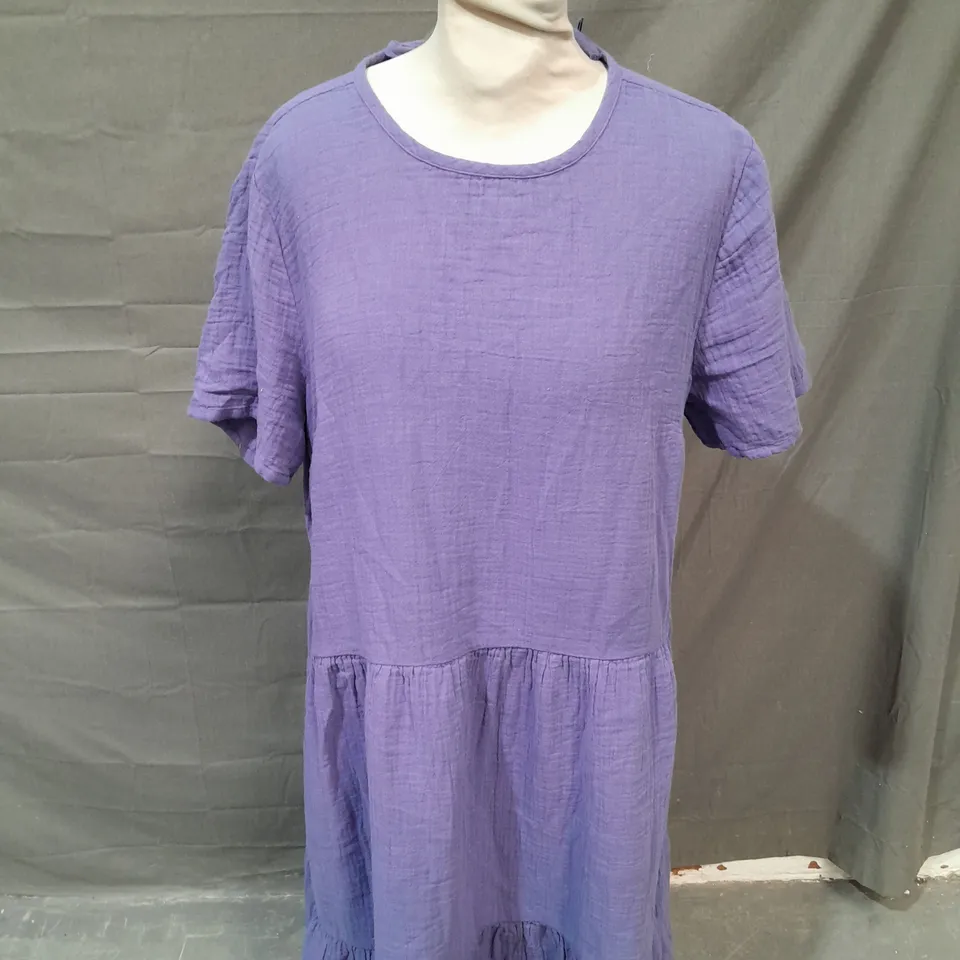 SEASALT CORNWALL PEBBLE COMB DRESS IN LUPIN - UK 12