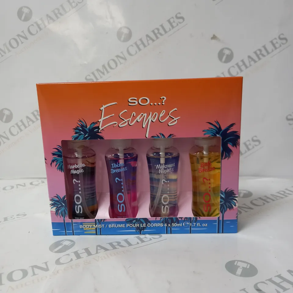 SO...? ESCAPES BODY MIST 4X50ML - BOXED 