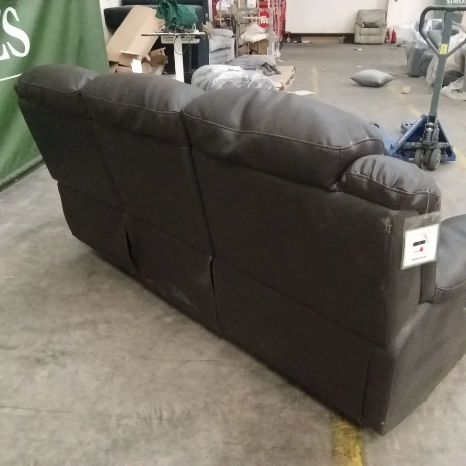 ROTHBURY LUXURY FAUX LEATHER HIGH BACK 3 SEATER MANUAL RECLINER SOFA RRP £729
