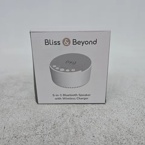 BLISS AND BEYOND 5 IN 1 BLUETOOTH SPEAKER WITH WIRELESS CHARGER