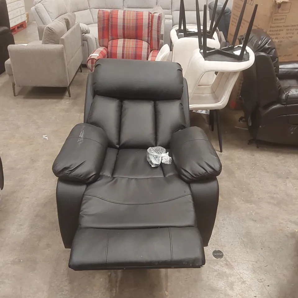 QUALITY DESIGNER FAUX LEATHER ELECTRIC RECLINING ARMCHAIR