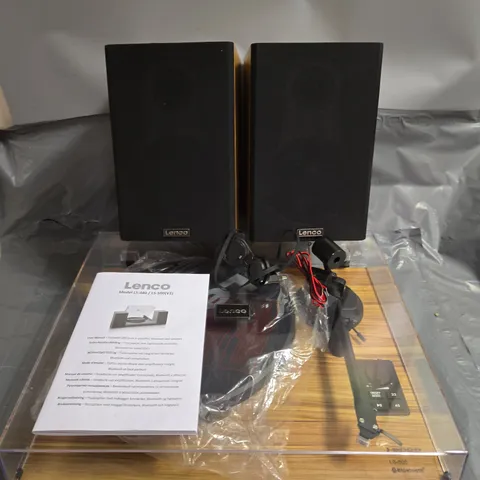 BOXED LENCO LS-500OK BLUETOOTH TURNTABLE WITH SPEAKERS