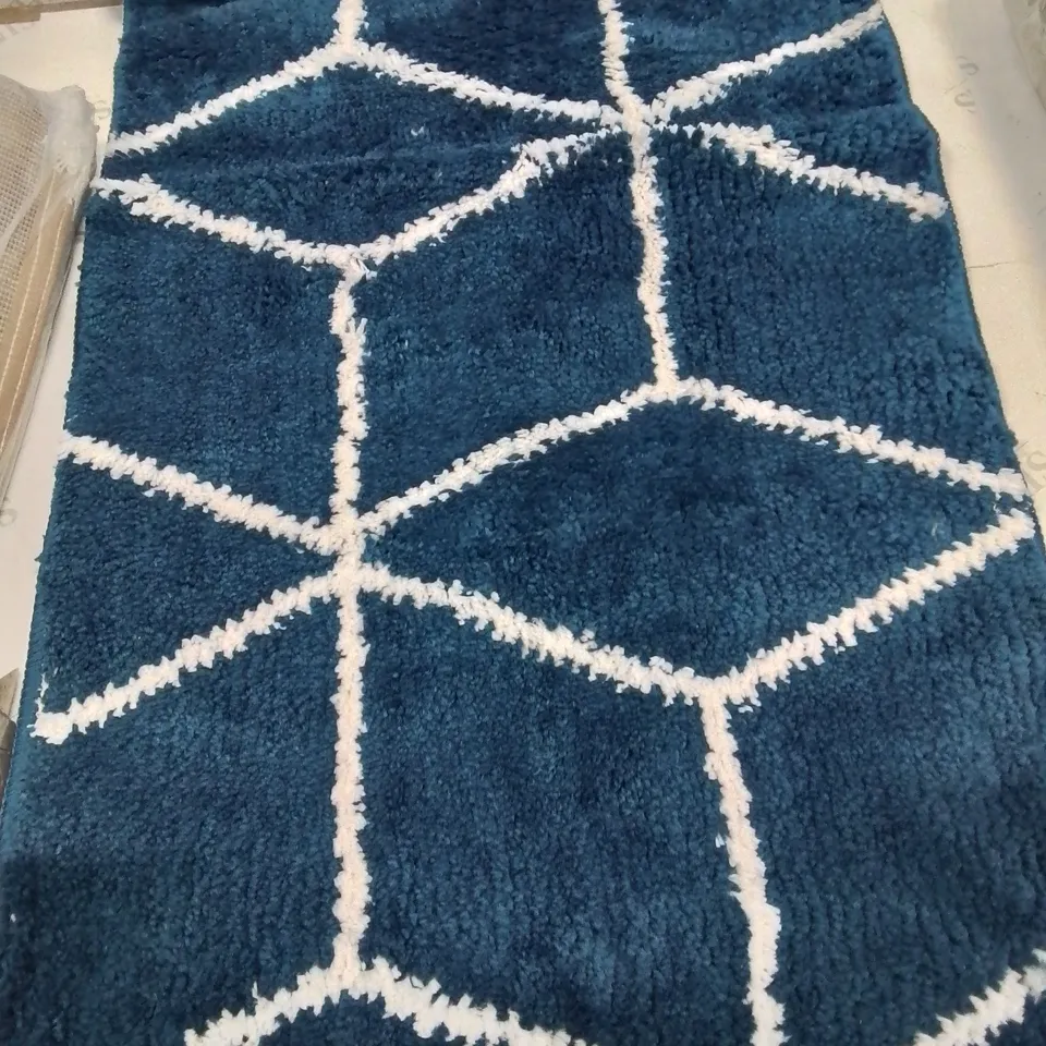 BRAND NEW PACO HOME 540 KAUNAS 50X80CM BLUE BATH MAT