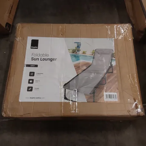 BOXED KEPLIN FOLDABLE SUN LOUNGER -GREY-