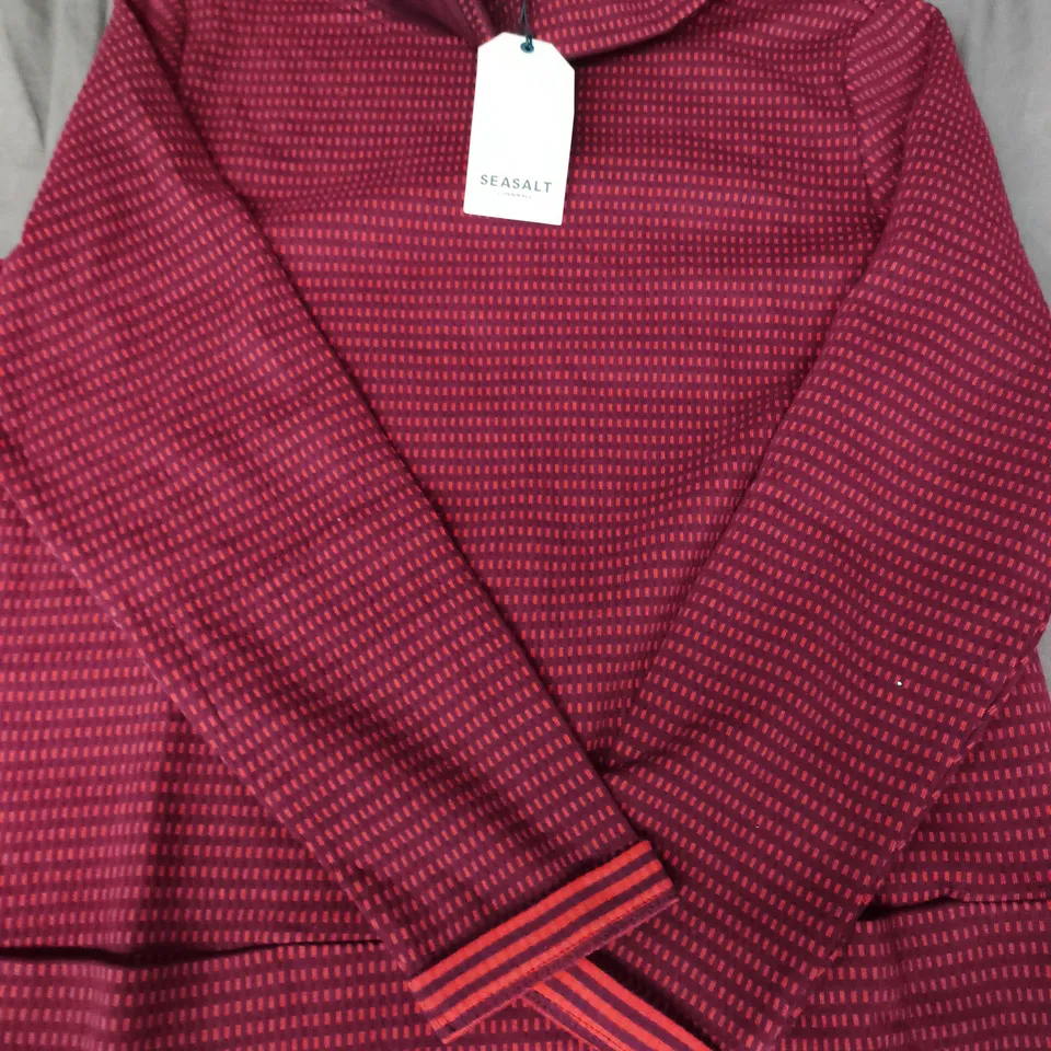 SEASALT CORNWALL MAWGAN PORTH TUNIC IN BURGUNDY SIZE UK 16