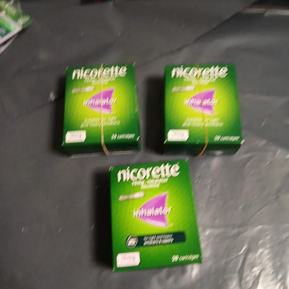 NICORETTE INHALER CARTRIDGES – 20 PER BOX, SET OF 3 BOXES 