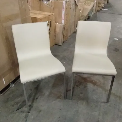 SET OF 2 AUDREY PU LEATHER DINING CHAIRS