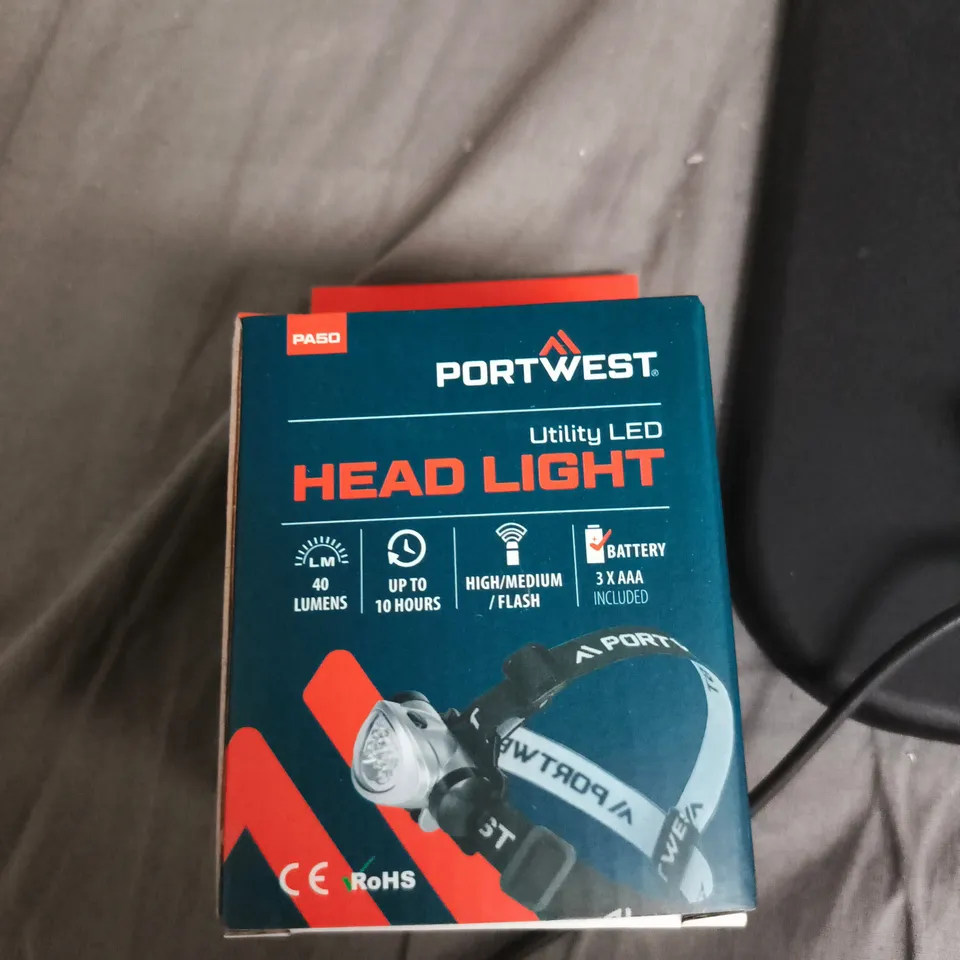 BOX OF APPROXIMATELY 20 PORTWEST HEADLIGHTS 