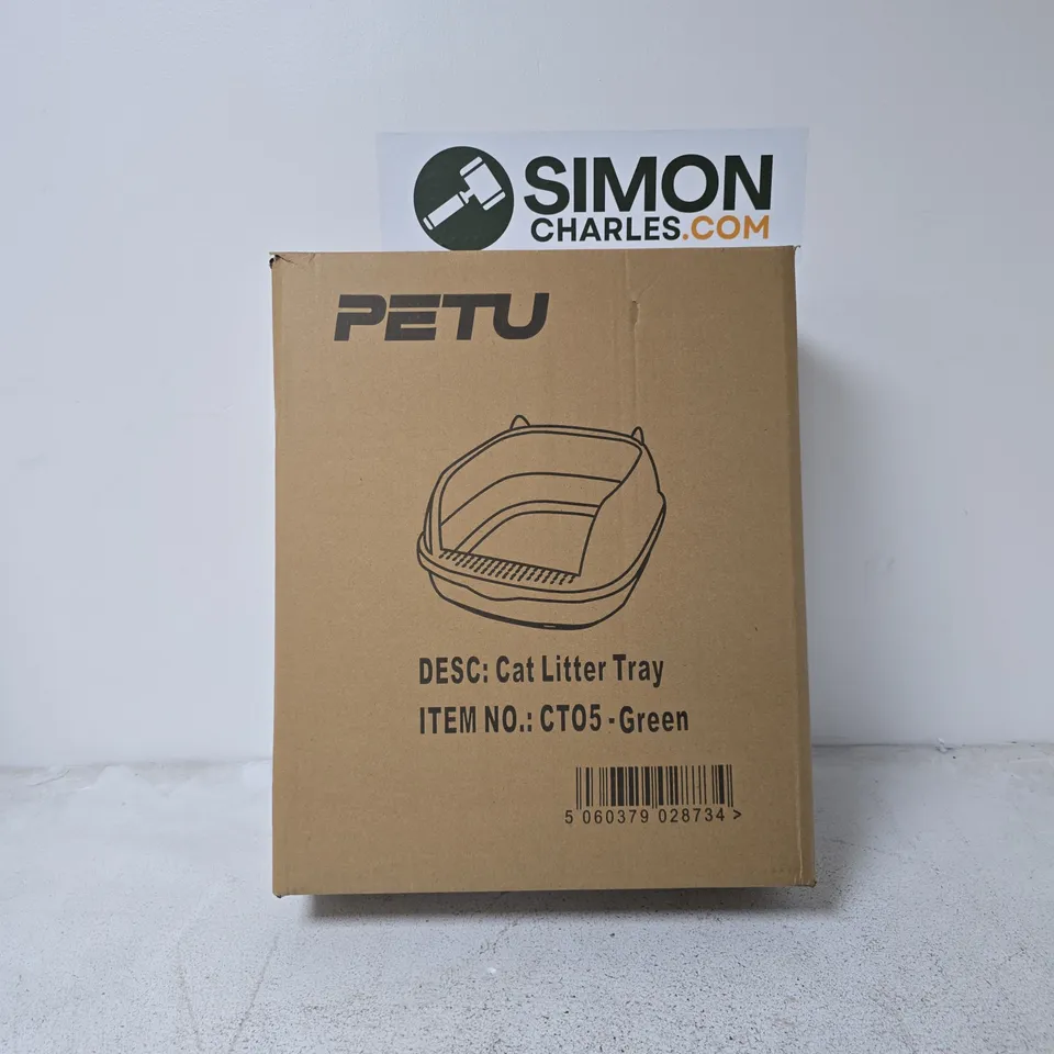 PETU GREEN CAT LITTER TRAY