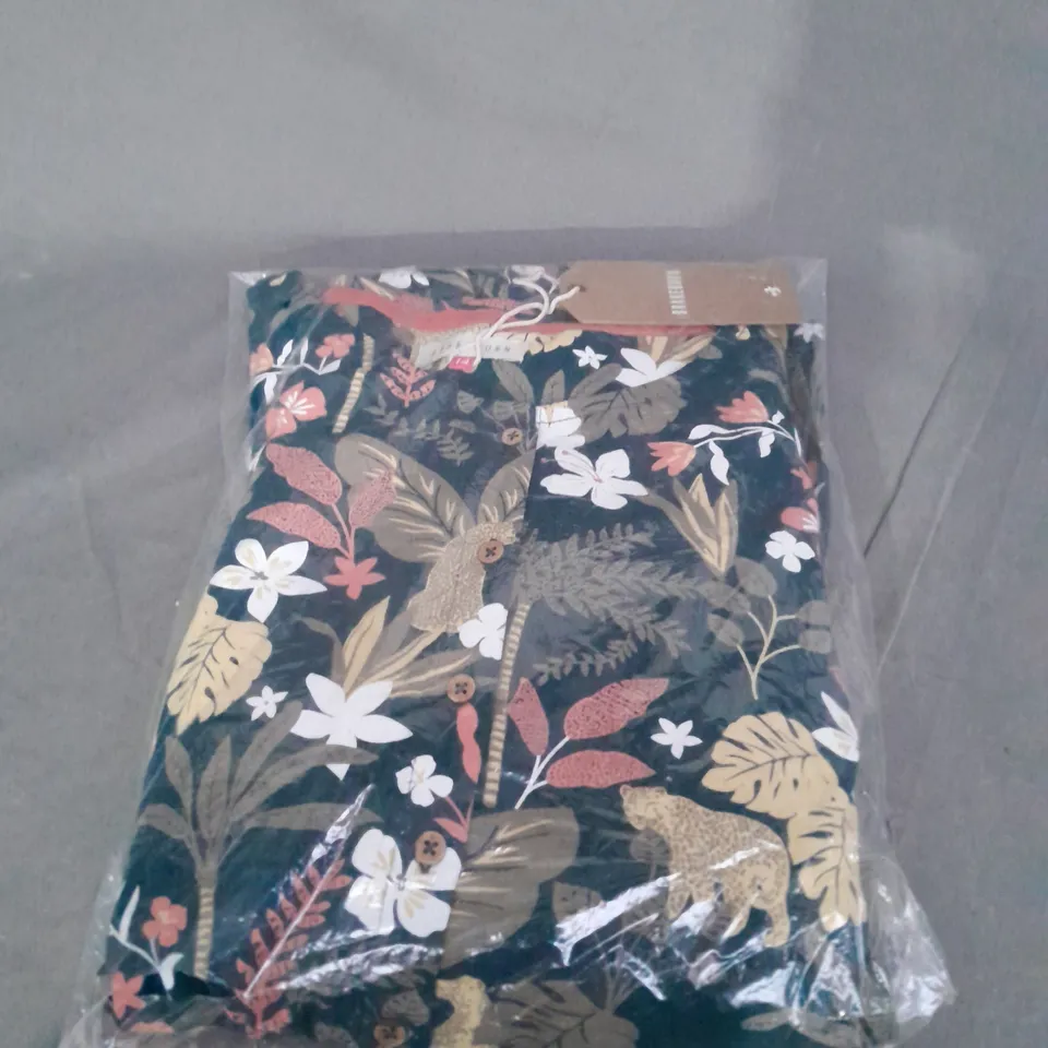 BAGGED BRAKEBURN BOTANICAL JUNGLE JUMPSUIT IN MULTI SIZE 14