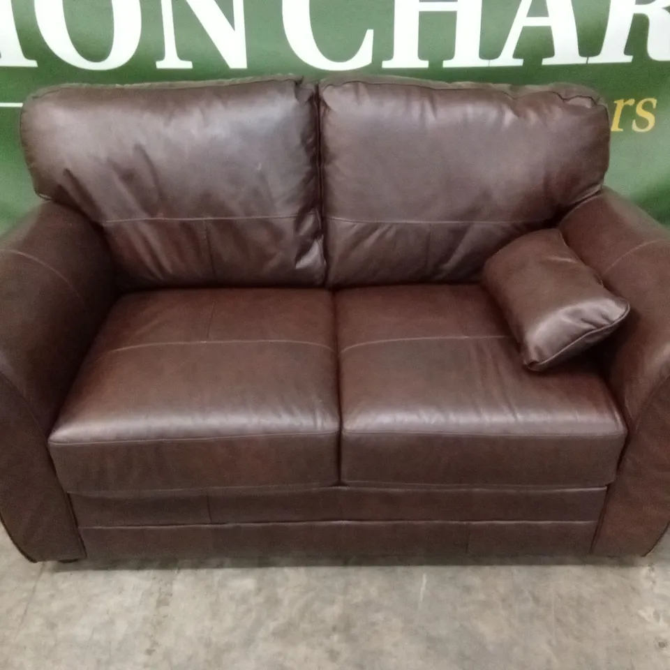 VANTAGE ITALIAN LEATHER 2 SEATER SOFA