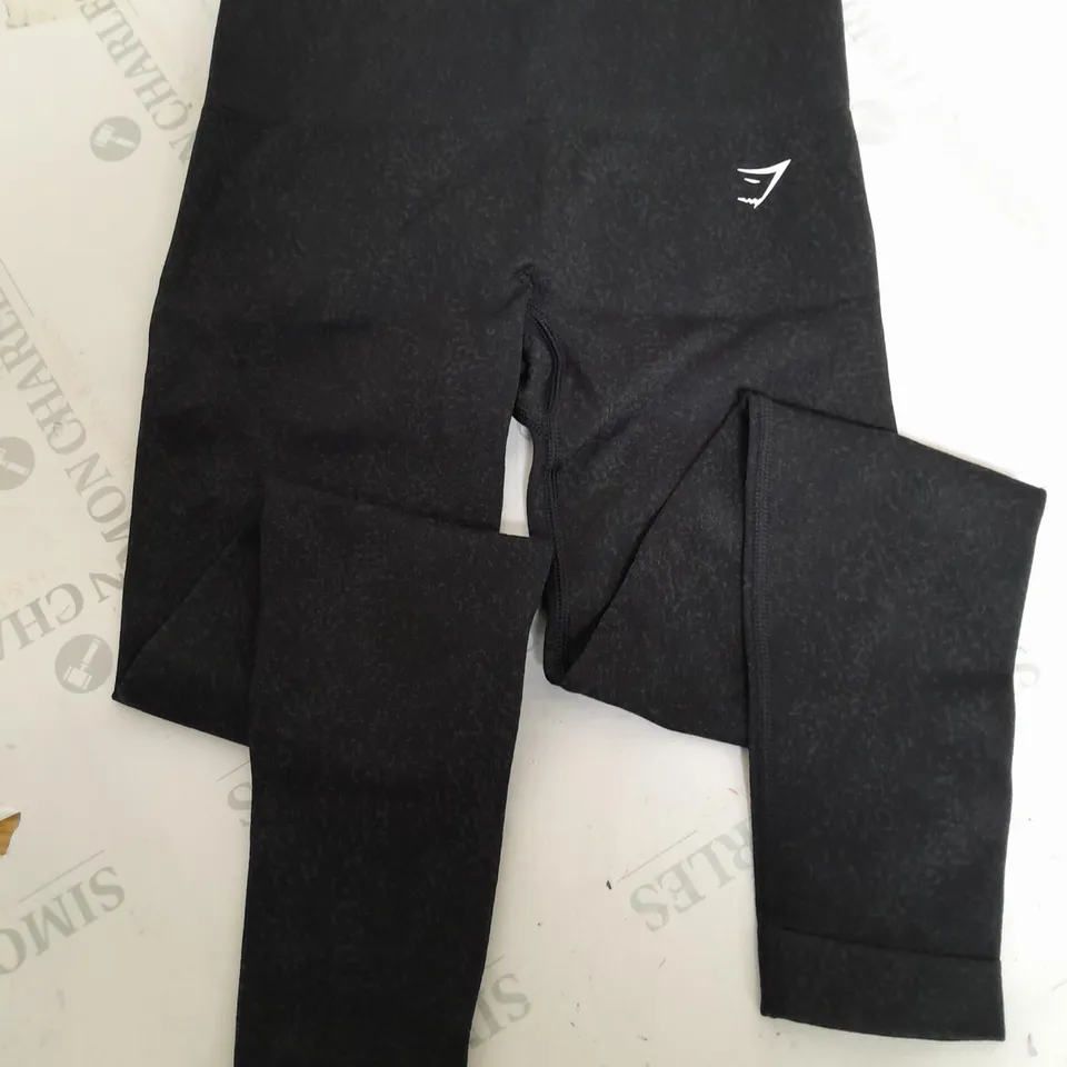 GYMSHARK BLACK TRAINING LEGGINGS - S