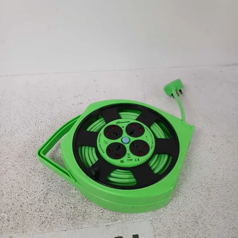 GREEN 4-OUTLET EXTENSION REEL (GARDEN TOOL) – REEL WITH CORD
