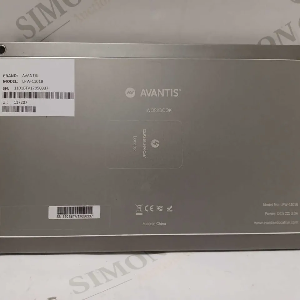 AVANTIS LPW-1101B WORKBOOK TABLET 