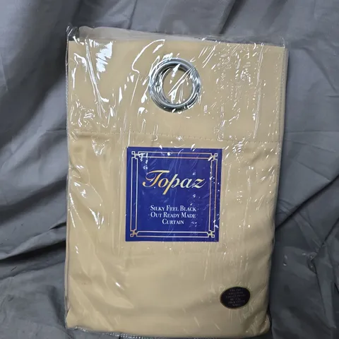 TOPAZ LUXE HOME COLLECTION SILKY FEEL BLACK OUT CURTAINS - 66 X 54"