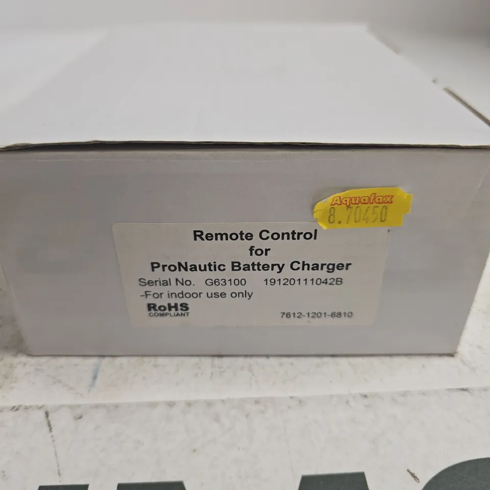 PRONAUTIC REMOTE CONTROL FOR BATTERY CHARGER 