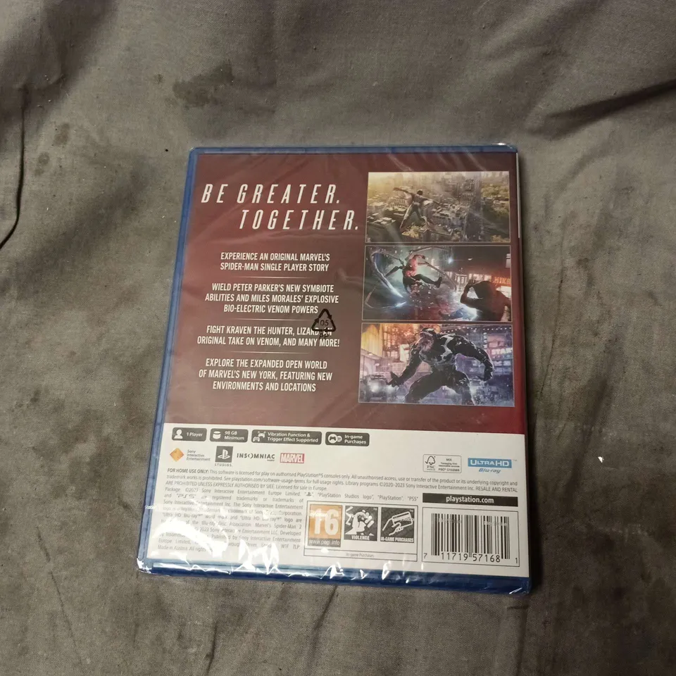PS5 SPIDER-MAN 2 – PHYSICAL GAME (PLAYSTATION 5). SEALED
