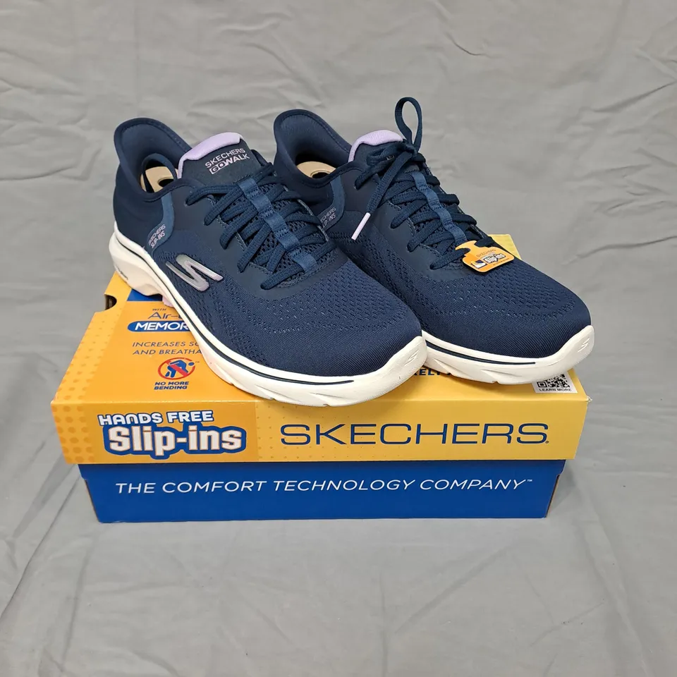 SKECHERS GOWALK NAVY MESH SNEAKERS - 7