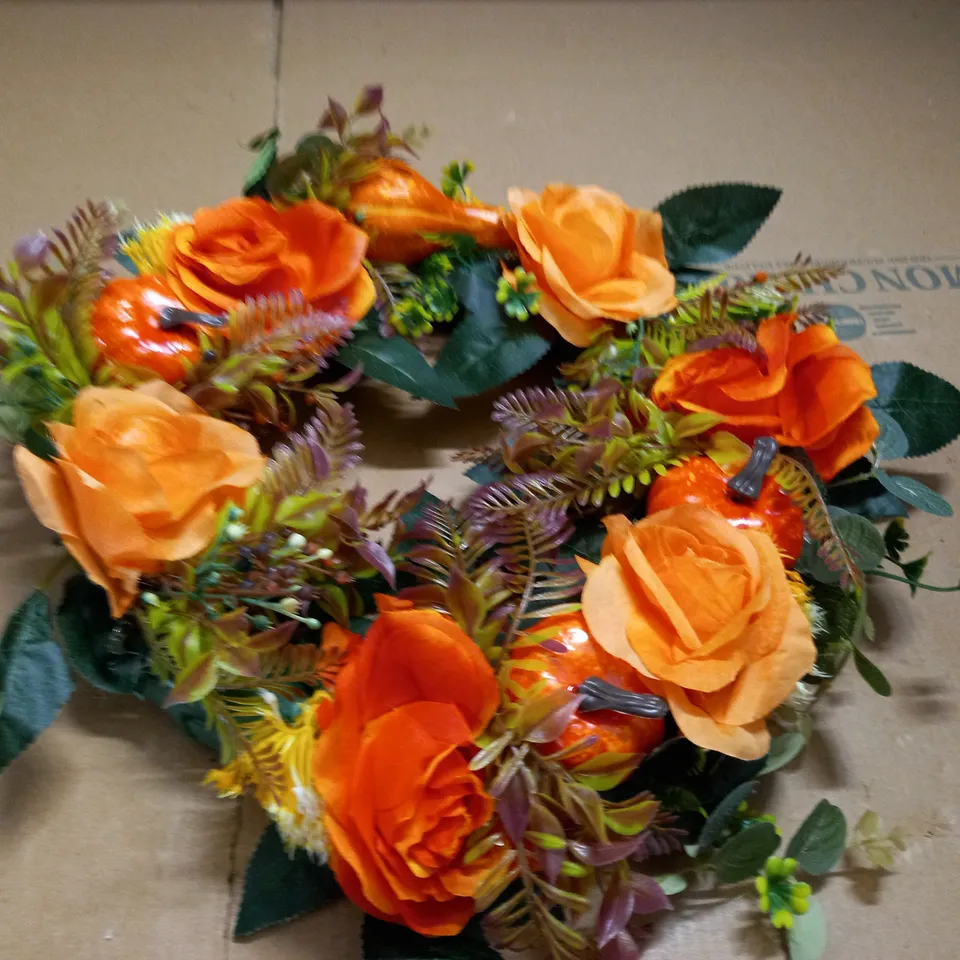 LOT OF 7 AUTUMNAL ARTIFICIAL FOLIAGE WREATHS