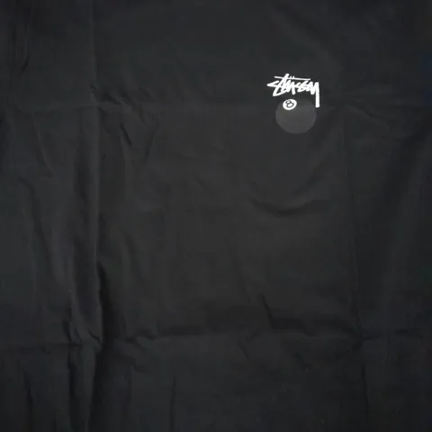 STUSSY CREW-NECK T-SHIRT IN BLACK SIZE UNSPECIFIED