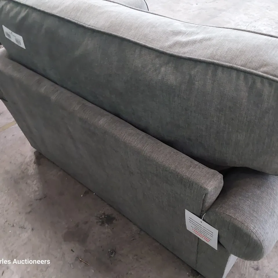 DESIGNER SNUGGLER CHAIR GREY FABRIC WITH SCATTER CUSHIONS 